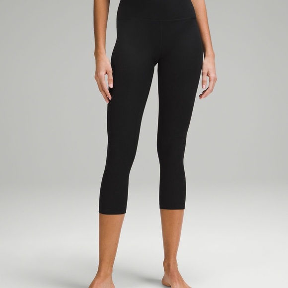 lululemon athletica Pants - Lululemon Align High Rise Crop 23″ Leggings – Black / Nulu Fabric / Women’s